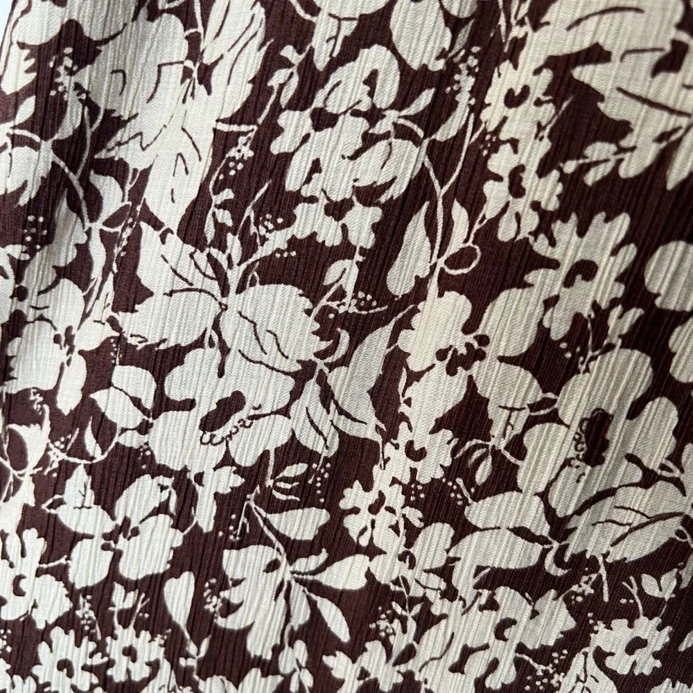 Abercrombie & Fitch Brown and Cream Floral Maxi Dress